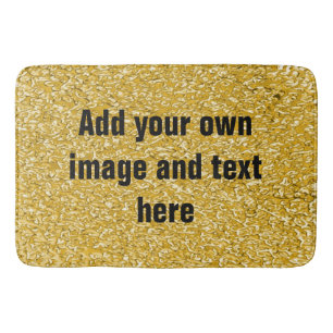 Tapis De Bain Motif PURE GOLD Splatter + votre texte / photo