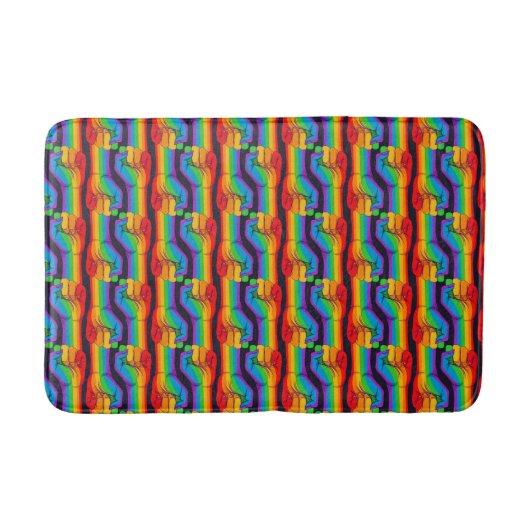Tapis De Bain Motif Rainbow Fist (Devant)