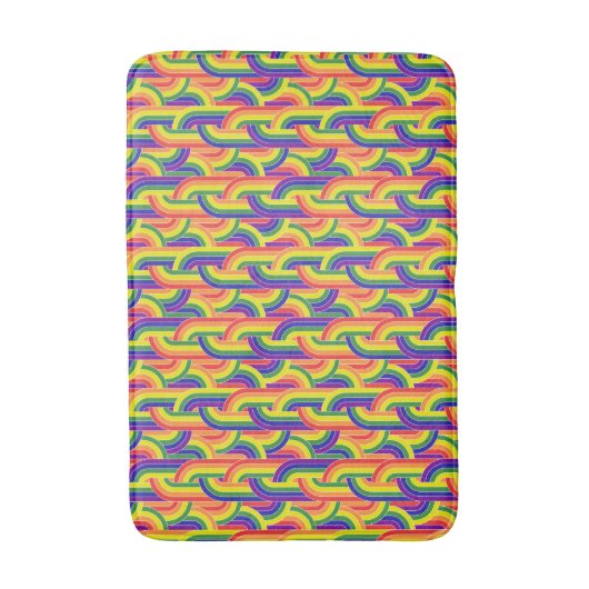 Tapis De Bain Motif Rainbow moderne (Devant (Vertical))