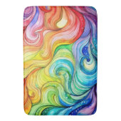 Tapis De Bain Motif Rainbow Swirl (devant Vertical)