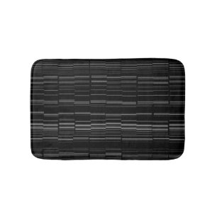 Tapis De Bain Motif rayé élégant noir et blanc