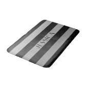 Tapis De Bain Motif rayé gris moderne (Angle)