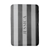 Tapis De Bain Motif rayé gris moderne (Devant (Vertical))