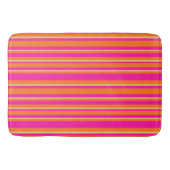 Tapis De Bain Motif rayé orange clair jaune et rose (Devant)