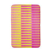 Tapis De Bain Motif rayé rose jaune orange (Devant (Vertical))