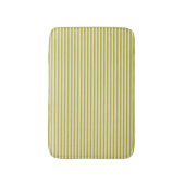 Tapis De Bain Motif rayé simple chartreuse et crème (Devant (Vertical))
