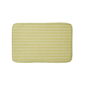 Tapis De Bain Motif rayé simple chartreuse et crème