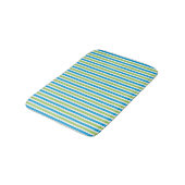 Tapis De Bain Motif rayée bleue et verte moderne (Angle)
