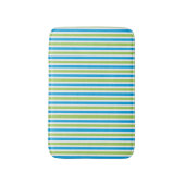 Tapis De Bain Motif rayée bleue et verte moderne (Devant (Vertical))