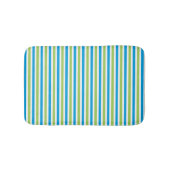 Tapis De Bain Motif rayée bleue et verte moderne (Devant)