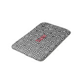 Tapis De Bain Motif rayonnant noir blanc Thunder_Cove (Angle)