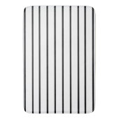Tapis De Bain Motif rayure fine noire (devant Vertical)