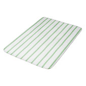 Tapis De Bain Motif rayure fine sage (Angle)