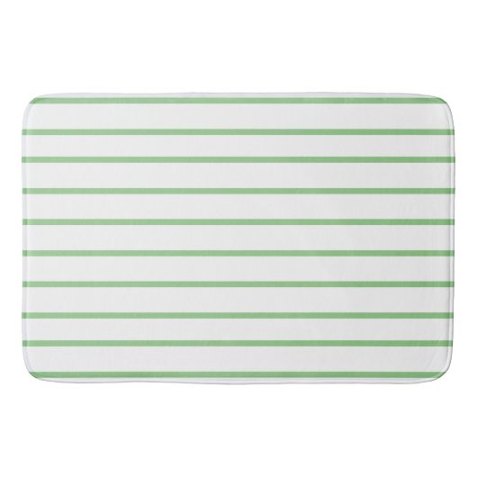 Tapis De Bain Motif rayure fine sage (Devant)