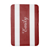 Tapis De Bain Motif rayures rouges moderne (Devant (Vertical))