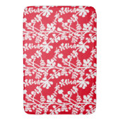 Tapis De Bain Motif répété Floral Rouge Et Blanc (devant Vertical)