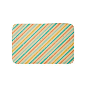 Tapis De Bain motif rétro à rayures