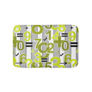 Tapis De Bain Motif rétro lumineux arithmétique mathématique col