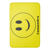 Tapis De Bain Motif rétro Yellow Happy Face souriant (devant Vertical)