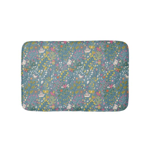 Tapis De Bain Motif romantique abstrait avec la bande dessinée (Devant)