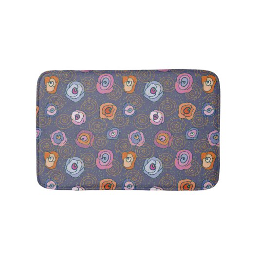 Tapis De Bain Motif rose de champ de résumé (Devant)