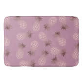 Tapis De Bain Motif rose élégant et mignon d'ananas d'or (Devant)