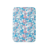 Tapis De Bain Motif rose et bleu de chien de camouflage (Devant (Vertical))