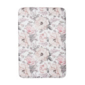 Tapis De Bain Motif rose et gris classique (Devant (Vertical))