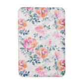 Tapis De Bain Motif rose et Turquoise (Devant (Vertical))