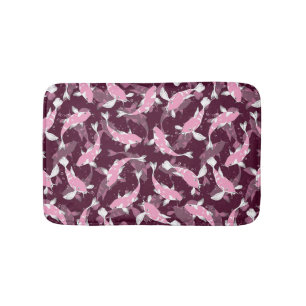 Tapis De Bain Motif rose et violet - Koi Fish