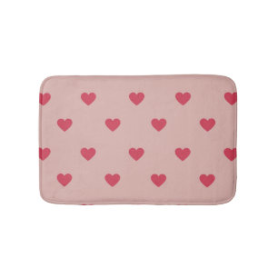 Tapis De Bain Motif rose Retro Coeur Y2K avec Arrière - plan ros