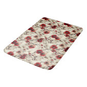 Tapis De Bain Motif rouge Bourgogne rose (Angle)