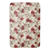 Tapis De Bain Motif rouge Bourgogne rose (devant Vertical)
