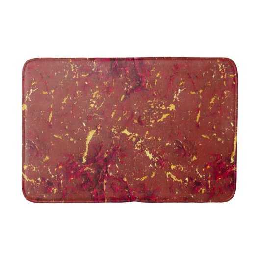 Tapis De Bain Motif rouge et or (Devant)