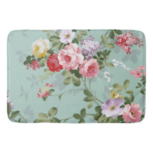 Tapis De Bain Motif rouge-rose élégant vintage de roses