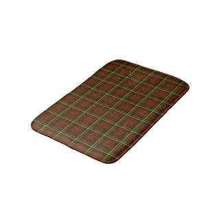 Tapis De Bain Motif rouge, vert de forêt et or jaune