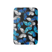 Tapis De Bain Motif sans couleur foncée avec papillons bleus Mor (Devant (Vertical))