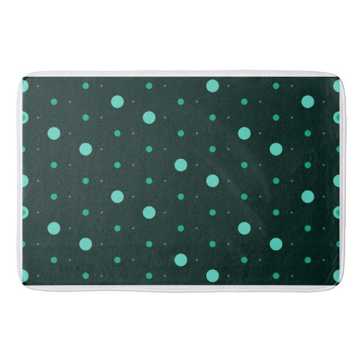 Tapis De Bain Motif sans couture à pois sarcelle (Devant)