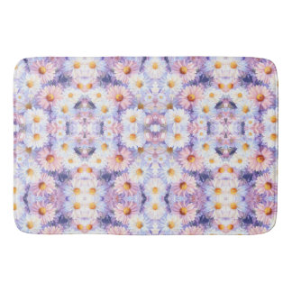 Tapis De Bain Motif sans couture avec des pâquerettes blanches e