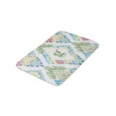 Tapis De Bain Motif sans fil Ikat Floral (Angle)