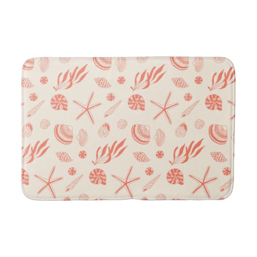 Tapis De Bain Motif sans joint avec coquillages (Devant)