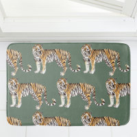 Motif sauvage des tigres d'aquarelle tropicale mod
