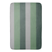 Tapis De Bain Motif simple à rayures vert et gris (devant Vertical)