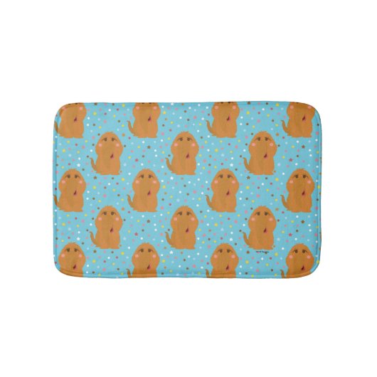 Tapis De Bain Motif Snuffleupagus Blue Stars & Dots (Devant)