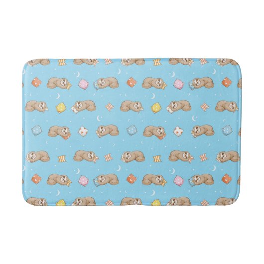 Tapis De Bain Motif somnolent de paresse de temps (Devant)