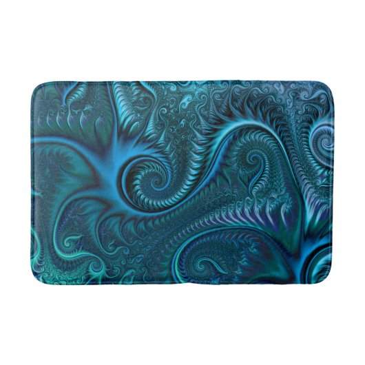 Tapis De Bain Motif spiral bleu et Turquoise Octopus Tentacles (Devant)