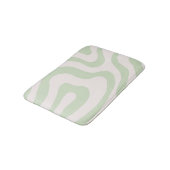 Tapis De Bain Motif Super à bande verte Sage Green (Angle)