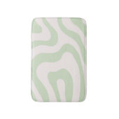 Tapis De Bain Motif Super à bande verte Sage Green (Devant (Vertical))