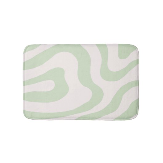 Tapis De Bain Motif Super à bande verte Sage Green (Devant)