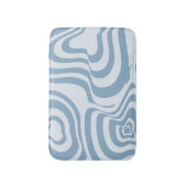 Tapis De Bain Motif Super Y2K rétro bleu (Devant (Vertical))